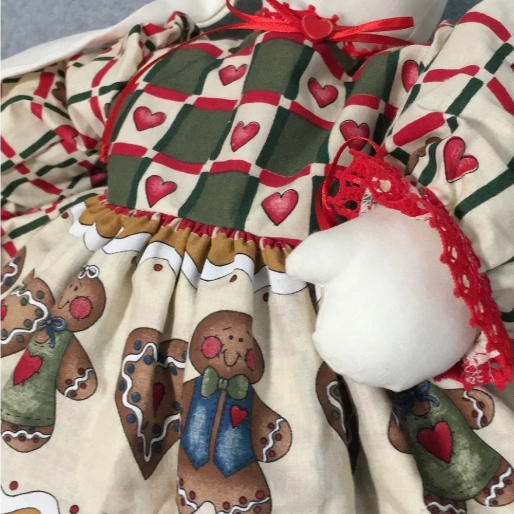 Easter Bunny Rabbit Plush Large Handmade Floppy Dress Cottage Fabric Country - Picture 8 of 11